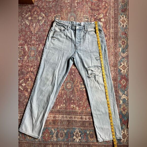 Women’s Primark Denim & Co size 10 high rise 90s boyfriend Distressed Jeans - Picture 8 of 12